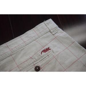 Mountain Khaki Camp Shorts Plaid Flat Hiking Outdoors Cotton Linen Mens Size 40